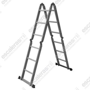 escaleras de uso múltiple articuladas de 4 tramos de aluminio