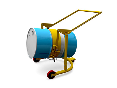 Rotador mecánico manual para tambores en Escaleras Mil. Facilita la manipulación de tambores de forma segura y sencilla. ¡Descúbrelo aquí!